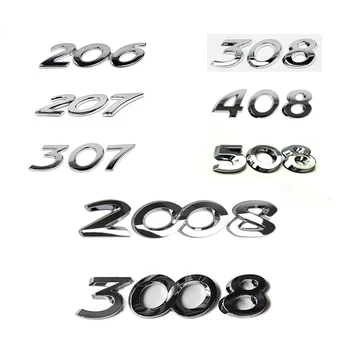 За Peugeot 206/207/307/308/408/508/2008/3008 аксесоари цифров емблема на Опашката на колата БЕЗПЛАТНА ДОСТАВКА