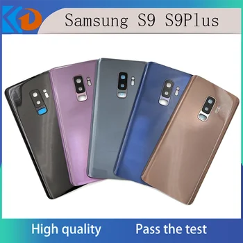За Samsung Galaxy S9 S9 Plus s9 + G965 Задния Капак на Отделението за батерията SM-N960F N960F /DS N960U Задната със Стъклен капак