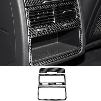 за Volkswagen Touareg 2011-2018 Украса на вентилационни отвори на задната седалка Стикер Довършителни Стикер Аксесоари за интериора на колата е от Въглеродни влакна