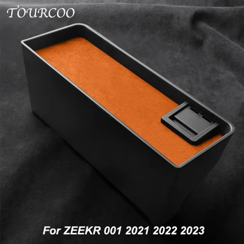 За ZEEKR 001 2021 2022 2023 Кутия за съхранение на централната конзола Кутия за съхранение на интериора на колата Аксесоари от Алькантары