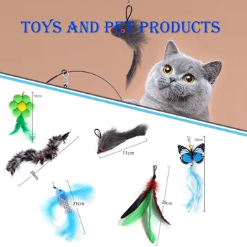 Забавна имитирующая Птица Интерактивна играчка за котки с вендузата На базата на Птичи пера За игри с коте, занимания, упражнения, играчки за котки