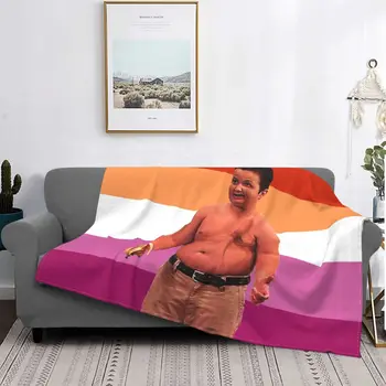 Завивки с лесбийски флага, Кадифе летните Забавни промозглые мимис, Мултифункционален супер Меки покривки за дома, улични покривки за легло