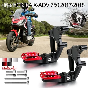 Задната Поставка За Крака С ЦПУ Мотоциклетни Сгъваеми Крака на Педала Пътнически За HONDA XADV X-ADV 750 2017-2018 Черен + Червен