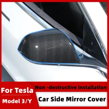 Защитно покритие огледала страничната врата на колата за Tesla Model 3, модел Y 2022, Капак, огледала за обратно виждане за Tesla Model Y 2023, Аксесоари