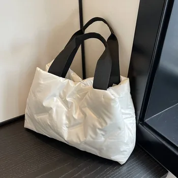 Зимна космическа памучен naka чанта, Нова чанта, модерен дамски чанти през рамо, женствена чанта луксозни, висококачествени дамски чанти-тоут.