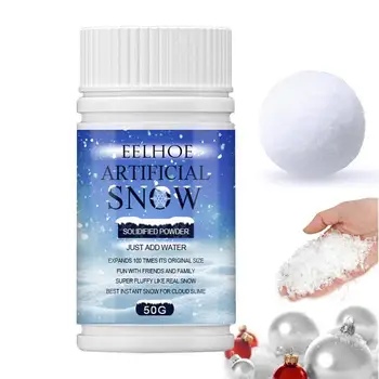Изкуствен сняг Коледен реквизит от изкуствен сняг, Снежинка с пайети на равна подметка впитывающий САМ магически снежна топка изкуствена елха Сняг