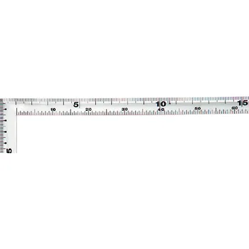 Измерване на млечни линия SHINWA от неръждаема стомана с извити под ъгъл 90 градуса, директен квадратна двойна скала, промишлена matte 10286