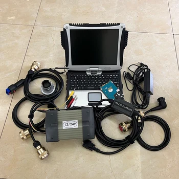 Инструмента за диагностика на MB Star C3 за автомобили Мерцедес със софтуер V2014.12, многоезичен твърд диск с капацитет 320 GB в подержанном лаптоп Panasonic CF-19