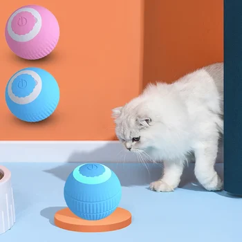 Интелигентни електрически играчки за котки с топката, автоматични търкаля играчки за котки, обучение самодвижущихся котенков, играчки за интерактивни игри на закрито