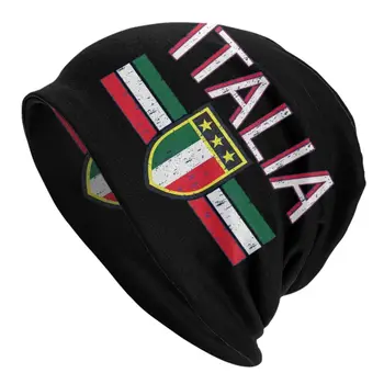 Италия, Шапки-абсорбатори с италиански флаг, на хладно вязаная капачка за жени, мъже, есен-зима, топло тюбетейки, шапки-те.