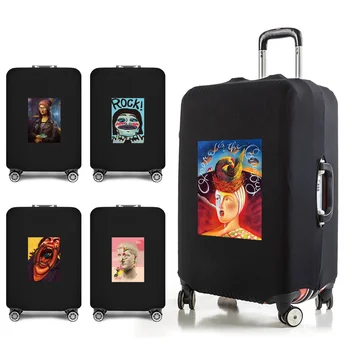 Калъф за багаж, аксесоари за пътуване, забавен принт за 18-32-инчов еластична колички за почистване на прах, защитен калъф, калъфи за пътни чанти