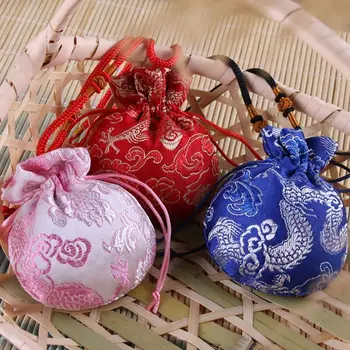 Калъф Подвесное декорация от Плат Дантела с изображение на Дракон в Чантата си Женствена чанта за бижута Чанта за съхранение в китайски стил Саше