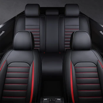 Калъфи за автомобилни седалки от Chery Tiggo 3X7 8 Plus Arrizo Черно, червено, Бяло, Универсални Автоаксесоари от висококачествена естествена кожа