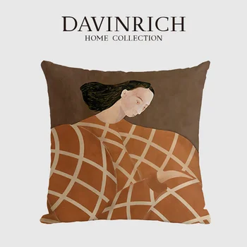 Калъфи за възглавници DAVINRICH на Средновековното изкуство 45x45 см Дизайнер в скандинавски Европейски стил, Калъфка за модерна всекидневна с Диван-легло