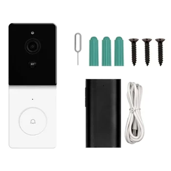 Камера за видеодомофон Sasha Smart Wifi с двустранно аудиодомофоном, нощно виждане и безжичен вратата на Продукта за домашна сигурност е Лесен за използване