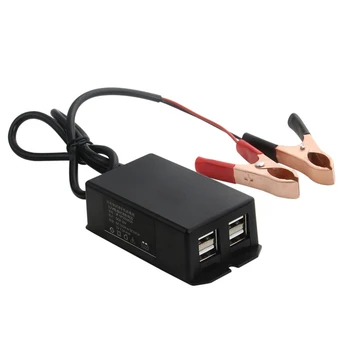 Клип на Автомобилен Мотор 4 USB захранващ Адаптер за Телефон, Таблет Авто Електрически Аксесоари