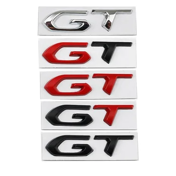 Колата 3D Метал Лого GT Автомобил Багажника Емблемата на Иконата Стикери Стикер за KIA Peugeot 206 207 208 301 405 406 407 508 2008 3008 5008