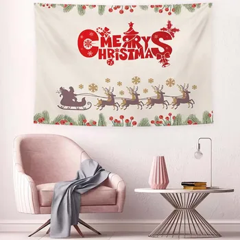 Коледен гоблен с изображение, лосове, плат за украса спални, филтър за окачване
