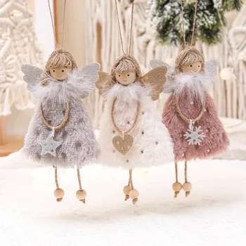 Коледна висулка на врата, подвесное украса на Коледна елха, окачване, сладка кукла за момичета, декор за парти в Холгар стоки за дома