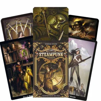 Колода карти Таро в стил steampunk, електронно ръководство за игра на карти, 10,3 *6 cm, 78 бр. карти