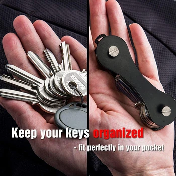 Компактен Органайзер за ключове Smart Key CarabinerDoor Key Organizer Кола ключодържател с много джобове за ключове Външен инструмент за ключове