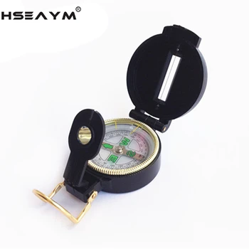 Компас HSEAYM, висококачествен подарък, авто ръководство за къмпинг, туризъм, преносим ръчен компас черен