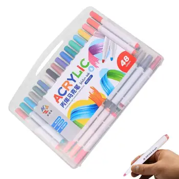 Комплект маркери химикалки за рисуване, Цветни художествени маркер, светъл Многофункционален набор от детски раскрашивающих маркер химикалки, безопасен за камък, керамика, платно