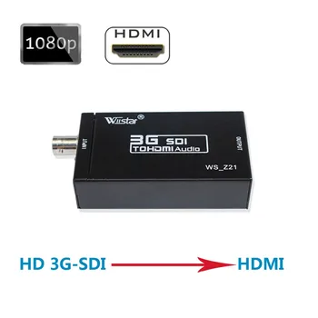 Конвертор Wiistar SDI BNC SDI към HDMI Аудио и видео конвертор Адаптер Поддръжка на 3G HD SDI Full HD 1080P Високо качество