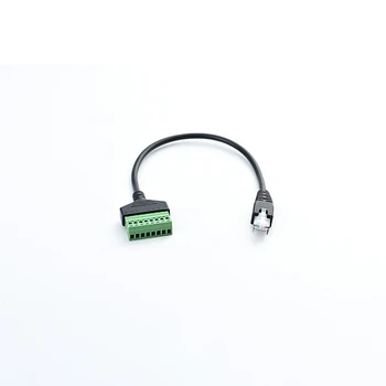 конектор rj45 за винтови клеммной подложки 8p ethernet конектор rj45 за 8-контакт с винтови клеми адаптер за кабели видеонаблюдение DVR