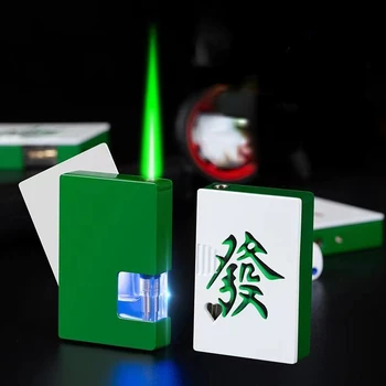 Креативна запалка за покер Ace of Spades, бутановая ветрозащитная директен метална запалка, мъжки забавно запалка за mahjong