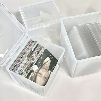 Кутия за съхранение на Фотокарточек Прозрачни Етикети Държач за карти Korea Idol Настолен Органайзер за съхранение на Классификационная скоростна Канцеларски материали