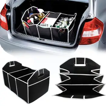 Кутия-органайзер за багажник на кола с Голям капацитет за автоматично съхранение, чанта за спешна почистване J1I9
