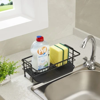 Кухненска гъба за източване, кошница за съхранение на гъби за мивка, рафтове за съхранение на дезинфектанти за ръце от неръждаема Стомана