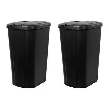 кухненско кофа за боклук gal Plastic Touch Top, black, 2 опаковки, Сензорно кофата за боклук, Cesto de basura para baño, Автоматично кофата за боклук, Cesto de 