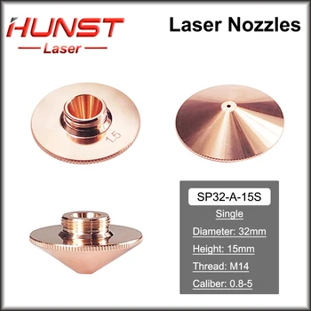 Лазерен Накрайник HUNST Single Double Layer, с Диаметър от 32 мм Калибър 0.8-5.0 За Raytools Precitec WSX Оптични Лазерни Режещата Глава