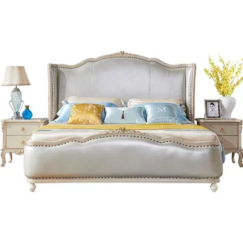 Легло Новата Цена на цена на производителя Рамка на легло King Queen В пълен размер В старинен стил Горещ Комплект мебели за спалня