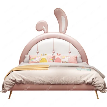 Легло принцеси за момичета Кожено Легло, За момичета-студент Лесно Лукс и Модерен Стил Проста легло-Заек
