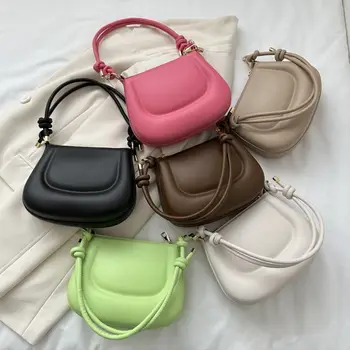 Лесна чанта от изкуствена кожа под мишниците в корейски стил, дизайнерска чанта през рамо, дамска чанта, модерен ретро чанта за момичета