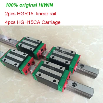 линейна екскурзовод на 2 елемента 100% Оригинал HIWIN HGR15 - 1200 1500 мм с 4 бр линейна връщане HGH15CA или HGW15CA