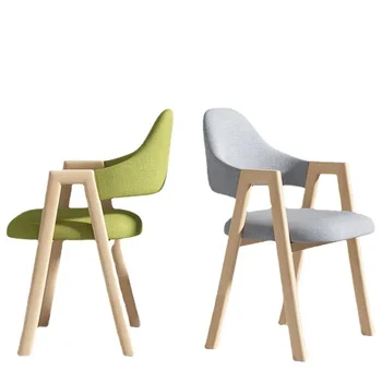 Луксозно Меко кресло Nordic Light, Битови Модерни столове за всекидневна, Просто случаен стол с облегалка, Минималистична трапезария стол