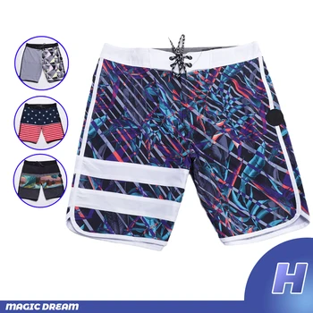 Лятна мода 2023 година, марката H, мъжки плажни къси панталони-Бермуди, Плувни шорти за мъже, водоустойчиви бързо съхнещи бански костюми HUR0479