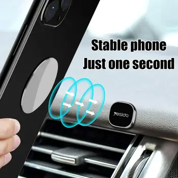 Магнитен кола телефон с възможност за завъртане на 360 ° мини-поставка във формата на ленти за iPhone Samsung Стенен метален магнит GPS За определяне на O0H0