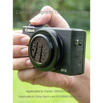 Магнитен Филтър за Panasonic LX10 Ricoh GR23/Canon G7x3G7X2/Sony ZV-1 Polarizer Camera Micro Single Filter Алуминиева Рамка