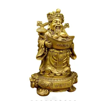 Месинг бог на богатството украса на Буда, златното съкровище, купа на гръдния кош, бог на богатството на домакинствата бронзови орнаменти