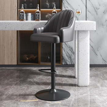 Метални кухненски бар столове за всекидневна, регулируеми по височина външни модерни бар столове бутам дизайн Taburete Alto Furniture SR50BC