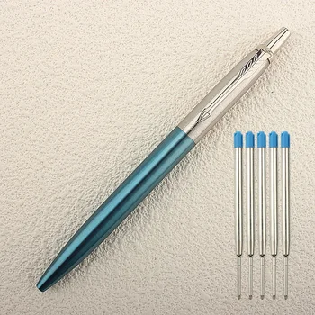 Метални химикалки 1бр Автоматична Химикалка писалка G2 с дресинг синьо мастило за училище канцеларски материали 0,7 мм