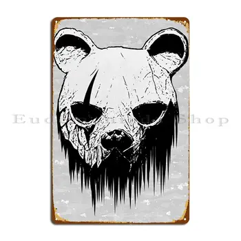 Мечка и мечки Метални табели Дизайн на железен клуб Украса на стената на Пещерата и Твърд знак на плакат