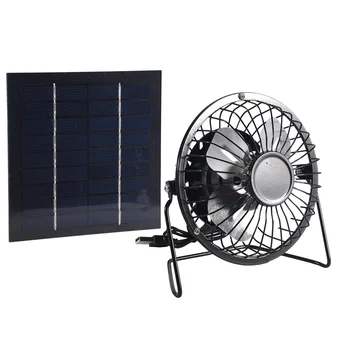 Мини вентилатор, захранван от слънчеви батерии, Преносими 5 w. 4-инчов парникови слънчев вентилатор за офис на открито