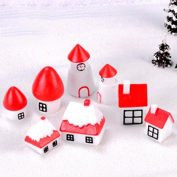 Мини-карикатура, Коледна Снежна сцена, Декорация на замъка, Занаяти, изработени от смола, Миниатюри, Коледен декор, Фестивал за Коледни подаръци, Направи си Сам