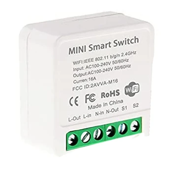 Мини, смарт реле Wi-Fi, модул за включване на осветление с таймер със собствените си ръце, приложение Smart Life / Sasha, безжично дистанционно управление